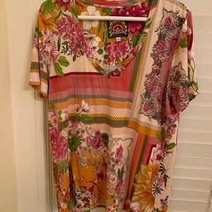 Johnny Was Floral Print Tee